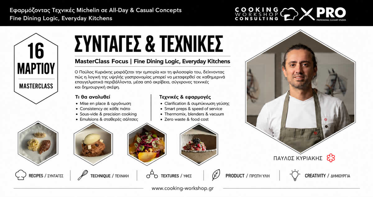 Σεμινάριο ΕΦΑΡΜΟΖΟΝΤΑΣ ΤΕΧΝΙΚΕΣ MICHELIN ΣΕ ALL-DAY ΚΑΙ CASUAL CONCEPTS